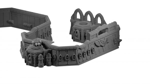 Imperial style barricades for Warhammer 40k from Mystic Pigeon Gaming