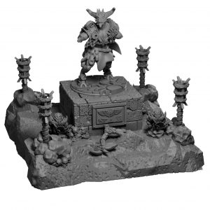 Ancient ruined minotaur statue from Mystic Pigeon Gaming