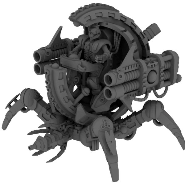 Tomb guardian crawler bike with cannons