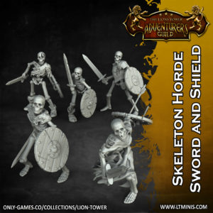 Skeleton Horde Swords and Shields