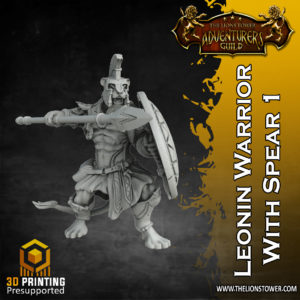 Leonin Warrior with Spear1 D