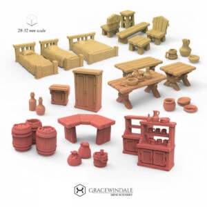 Tavern Furniture and Props set by Gracewindale