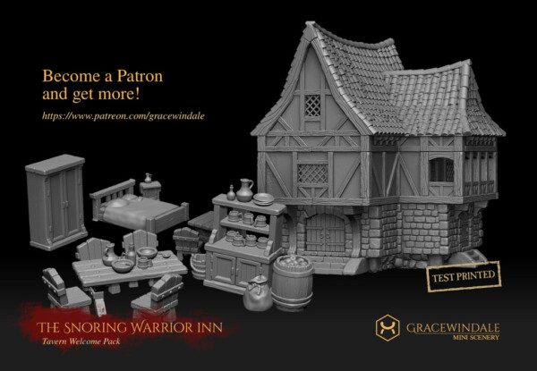 The Snoring Warrior Tavern by Gracewindale